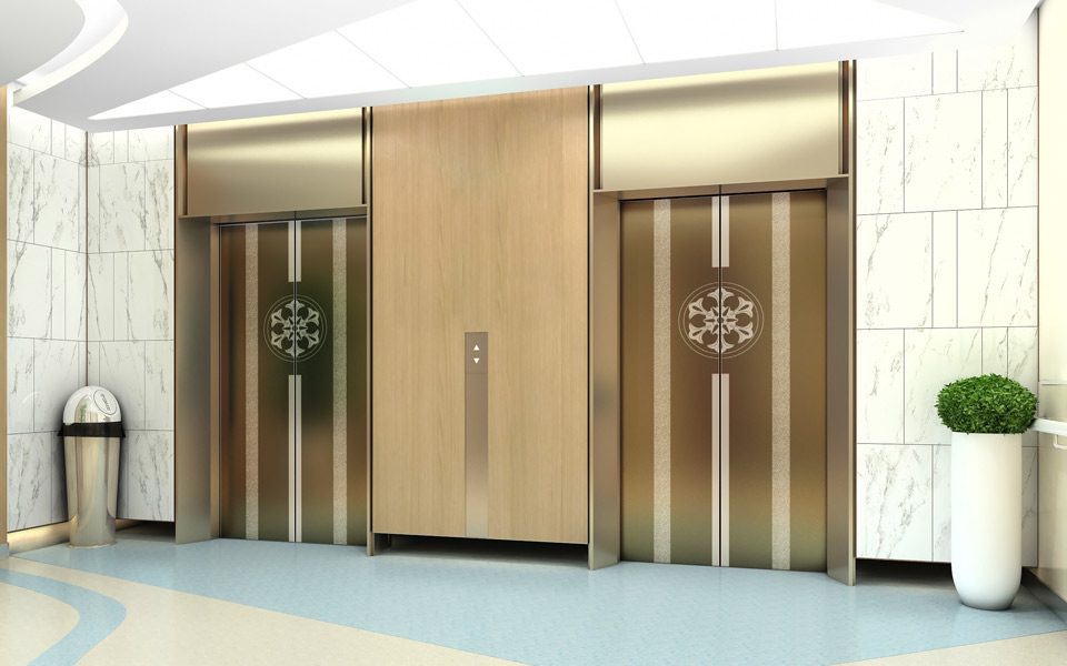 classic stainless steel elevator sheet effect