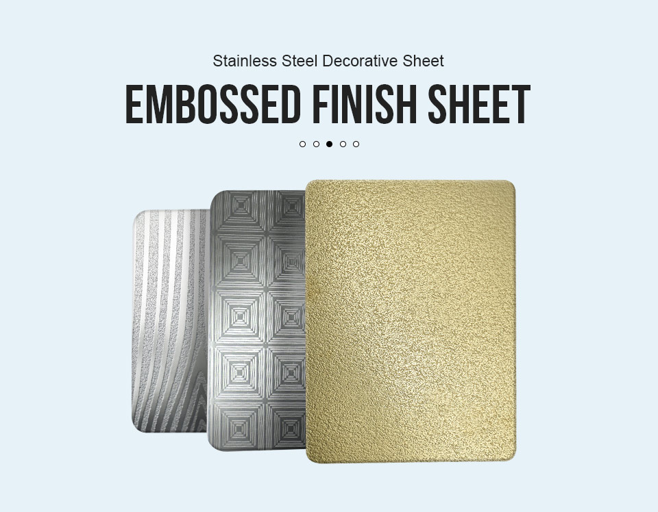 Gold color Embossed stainless steel sheet