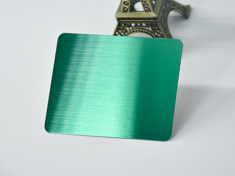 Proveedor de chapa de acero inoxidable con acabado PVD color verde