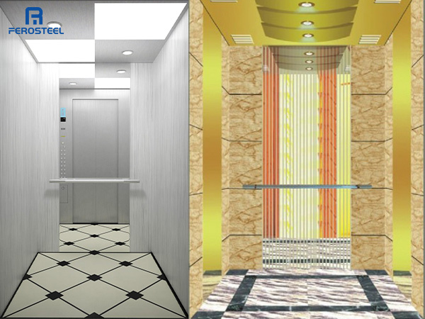 ¿Cuáles son los materiales de decoración de ascensores de acero inoxidable comúnmente utilizados?