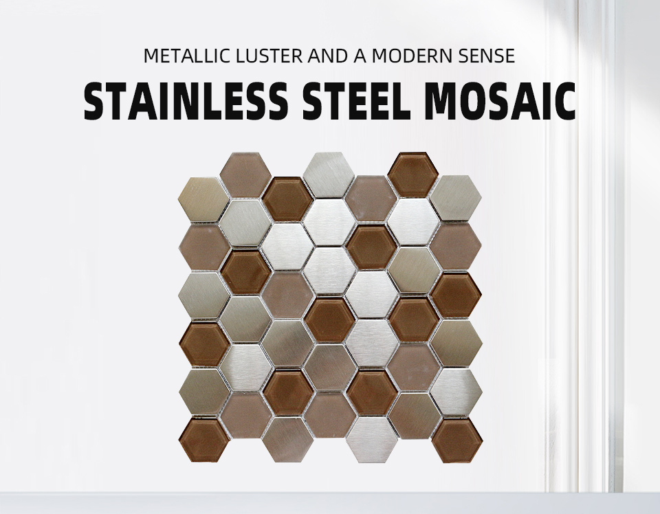 Mosaic stainless steel tiles