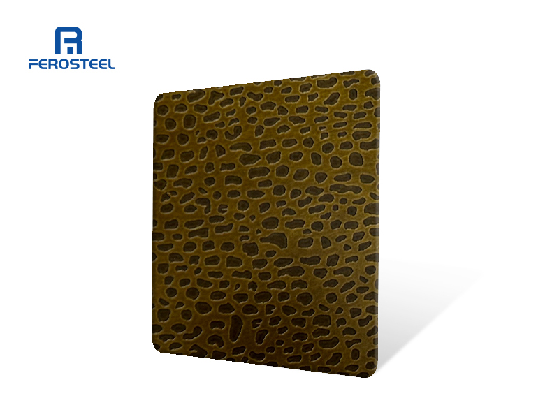 Etched Antique Bronze Stainless Steel Decorative Sheet  |  FRT-5009