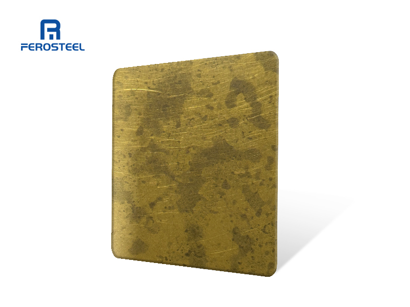 Architectura hoja de acero inoxidable acabado cardenillo envejecido