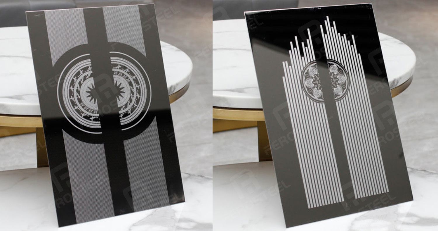 mirror etched stainless steel sheets
