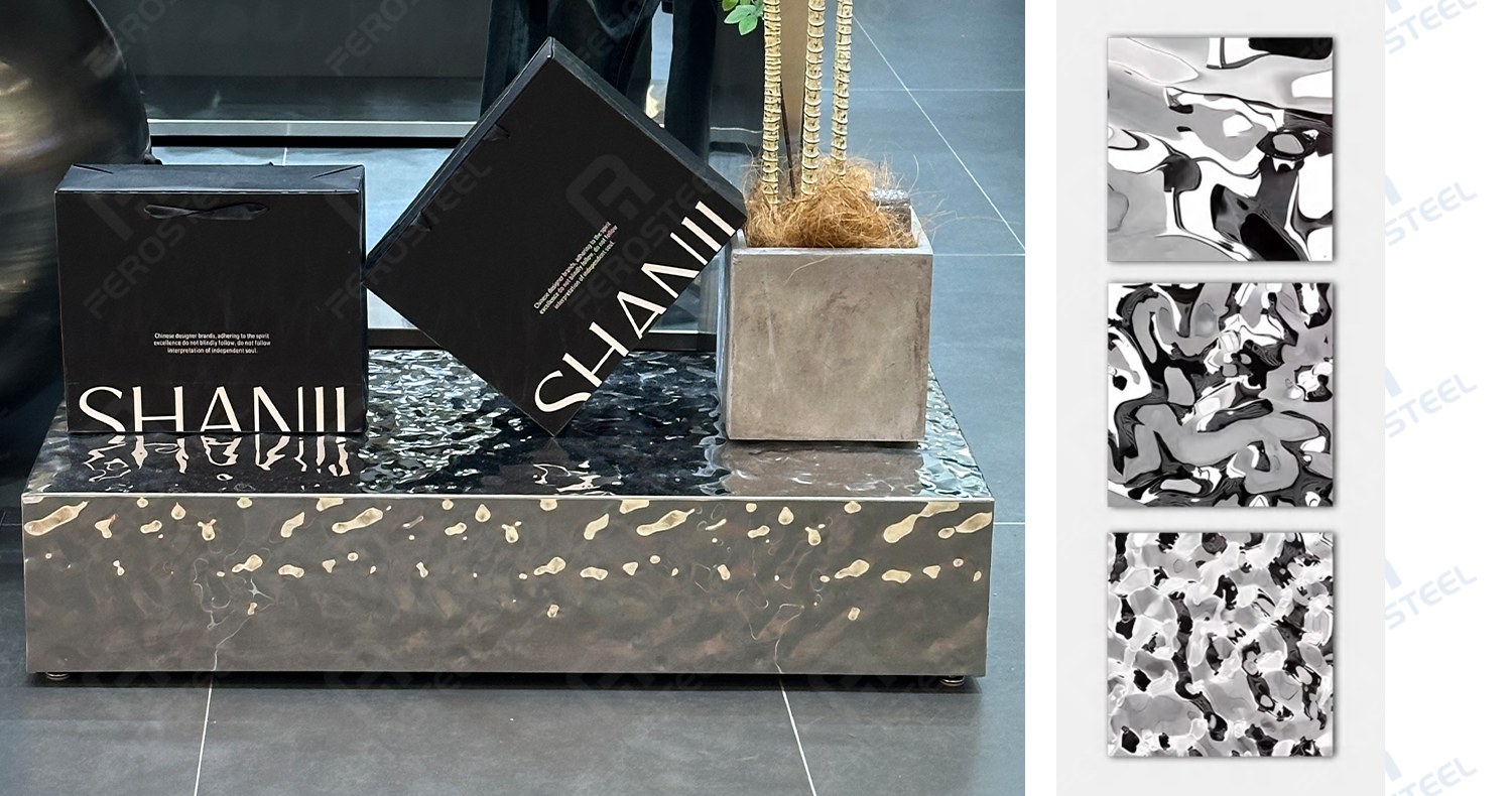 Water ripple metal decoration