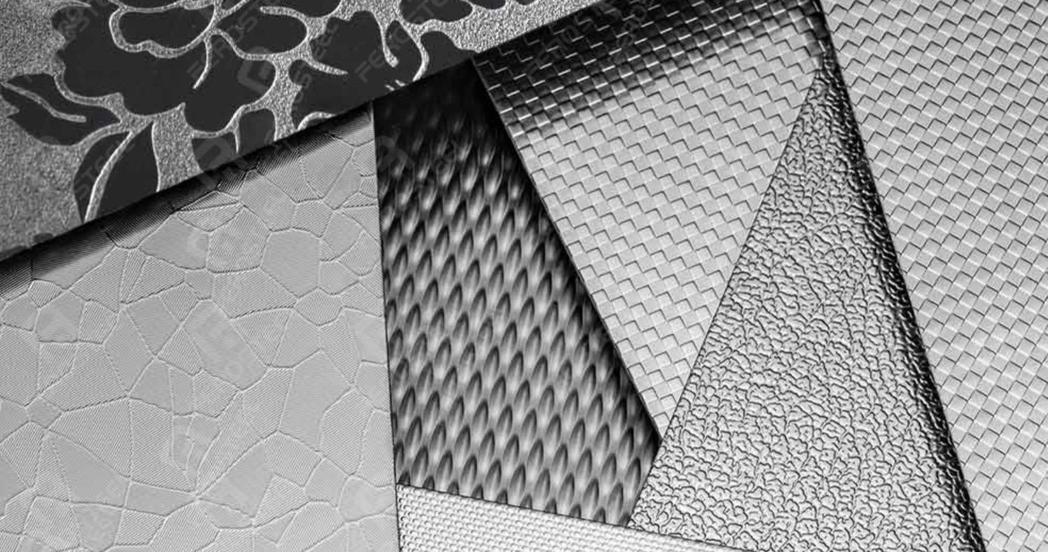 embossed stainless steel finish
