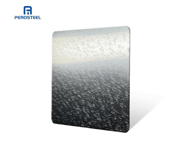 Scratch Resistant Stainless Steel Countertop Sheet | Black Titanium Floating Texture Stainless Steel Panel