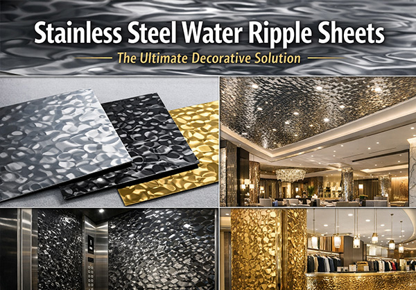 Where are stainless steel water ripple sheets commonly used?