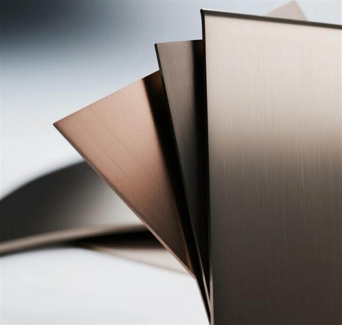 Close-up of No.4 brushed stainless steel finish